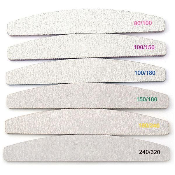 

1 pc half-moon-shaped nail file nail buffer washable grinding polishing sanding buffing pedicure nail a qylqsb