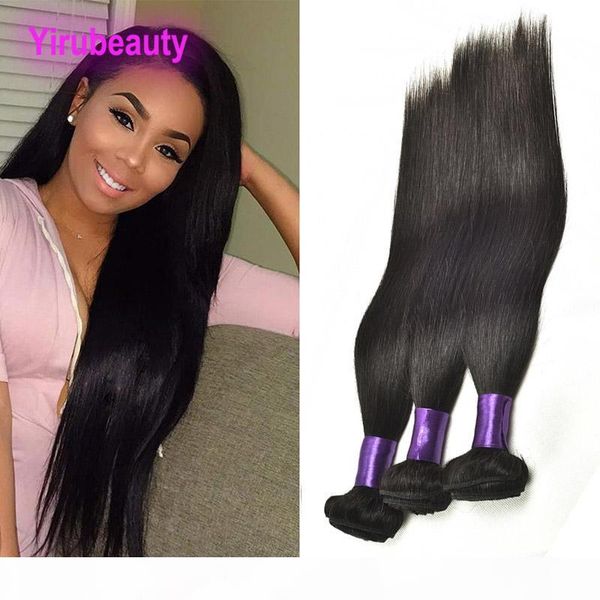 

peruvian unprocessed remy human hair 3 bundles natural color silky straight 10a remy hair extensions weaves 8-30inch, Black
