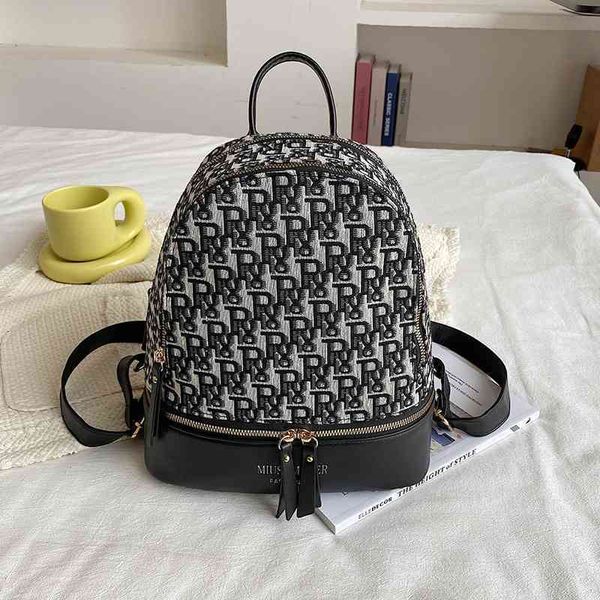 

75% off backpack new printed backpack women's canvas bag messenger casual handbags