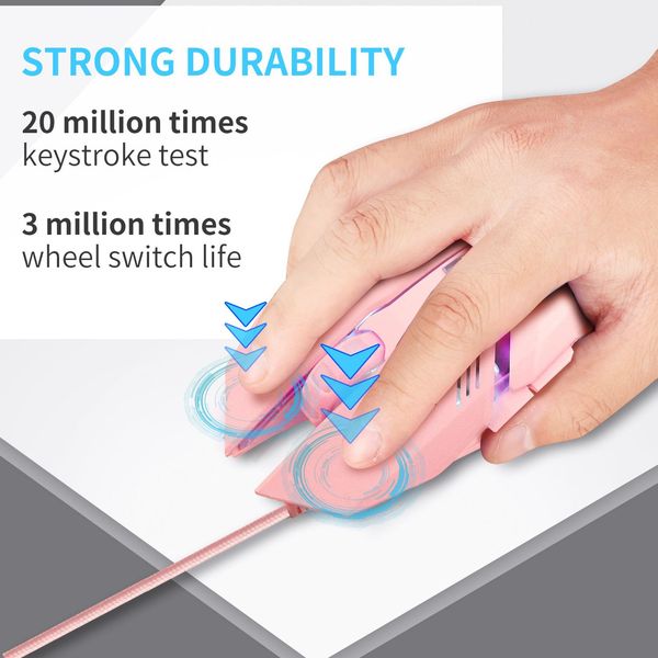 

gaming mouse gamer 6 button 3000dpi wired ergonomic mouse computer mouse silent usb pc mice with backlight for laph wmtaho