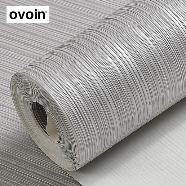 

metallic silver gray textured wallpaper beige background stripes plain solid color grey wall paper roll home decor1