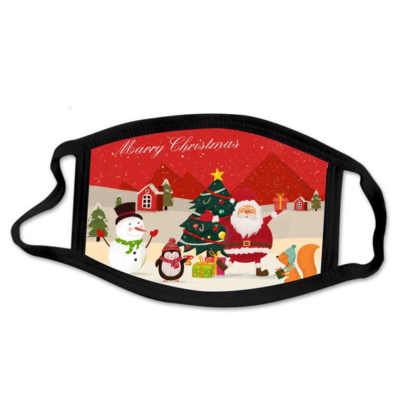 

kid fashion christmas printed xmas face masks anti dust fog snowflake mouth cover breathable washable reusable