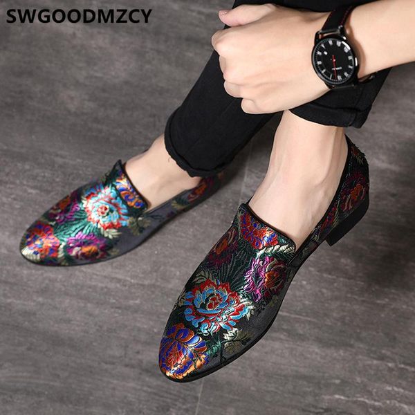 

loafers elegant shoes for men wedding dress gents shoes italian vintage men oxford sepatu slip on pria sapato social 2020, Black