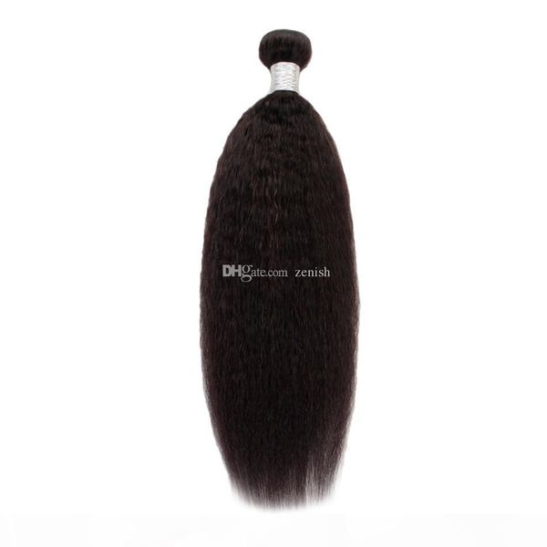 

peruvian virgin human hair 4 bundles kinky straight hair extensions 400g good quality peruvian malaysian remy hair weave wholesale price, Black