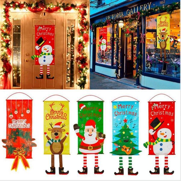 

home xmas hanging pendant window merry decor christmas door ornament 2020 new year gift sea shipping