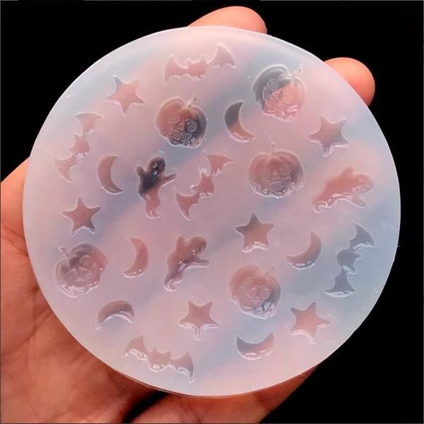 

ассорти хэллоуин силиконовые mold мини тыквы призрак bat star moon kawaii decoden mold крошка soft clear mold изготовление ювелирных изделий, Black