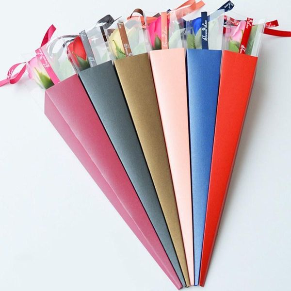 

gift wrap 30pcs seeling mother's day carnation upscale single rose box pvc flower gift1