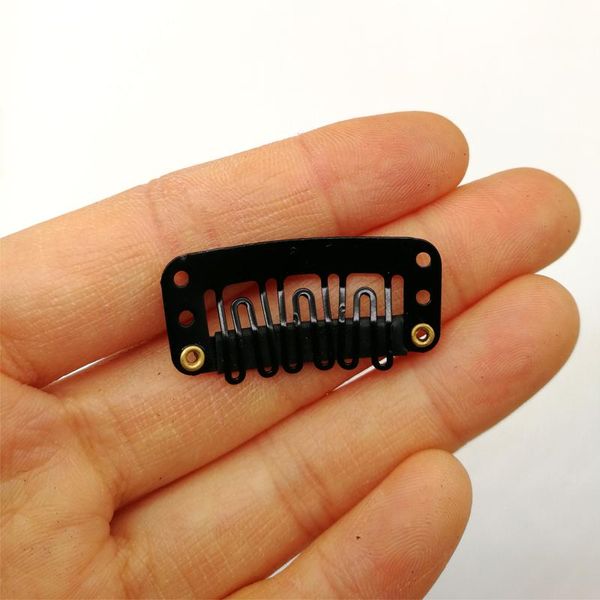 

hair extension wig fixed hat clips u shape metal stainless steel snap 6 teeth comb 32mm q sqczbt, Silver