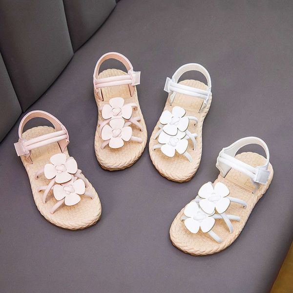 

sandals new summer 2020 girls' flower comfortable baby children's princs fashion beach sho, Black;red