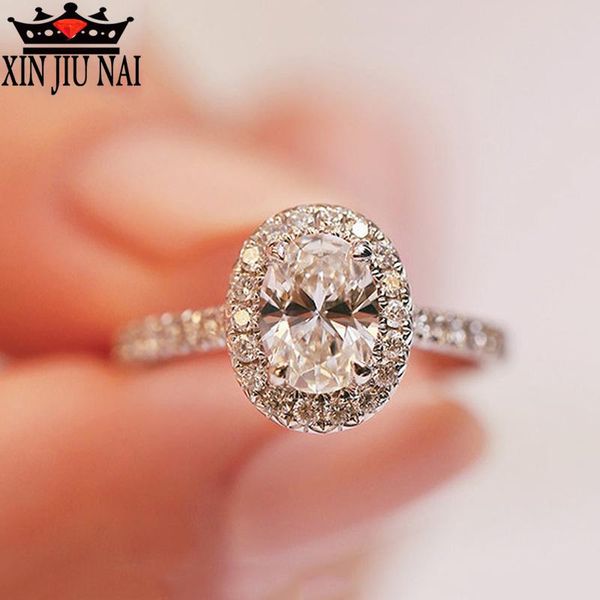 

2020 классический luxury real solid 925 anillos серебряное кольцо 10 сердец стрелки циркон свадебные украшения кольца для женщин, Golden;silver