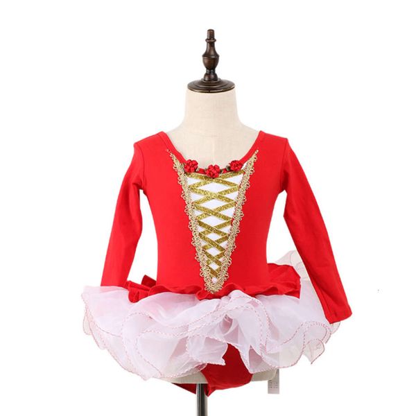 

korean version of children's ballet dance long sve princs pengpeng skirt, Blue