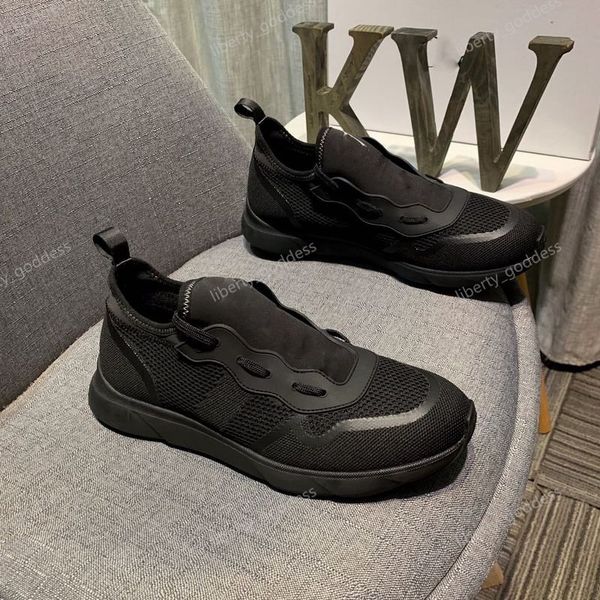 

mens design shoes sneaker technical knit women shoes fashion outdoors trainers rubber sloe plain sneakers shoes eur 35-45, Black