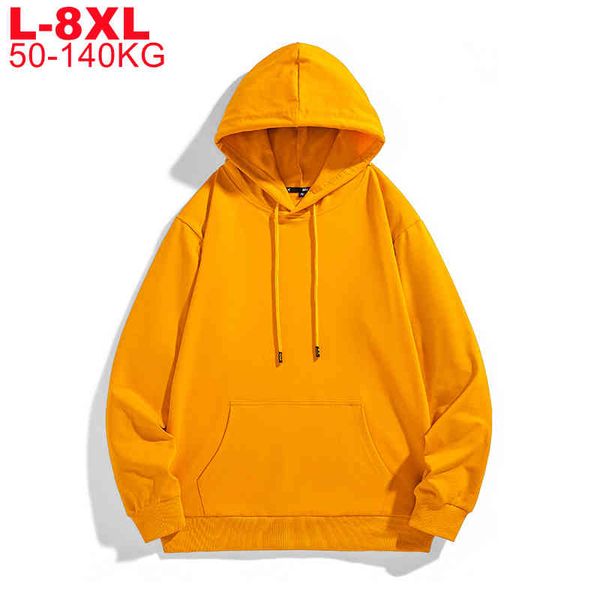 

plus size colorful hoodie men fashion streetwear hooded sweatshirts pullover oversized 8xl 7xl 6xl 5xl casual male, Blue;black