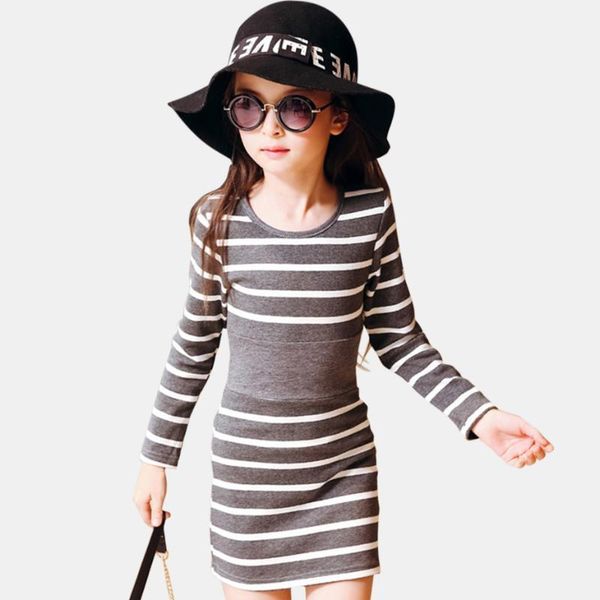 

girls dresses autumn striped dresses for girls long sleeve kids winter casual teenage clothing for 4 6 8 12 years1, Red;yellow