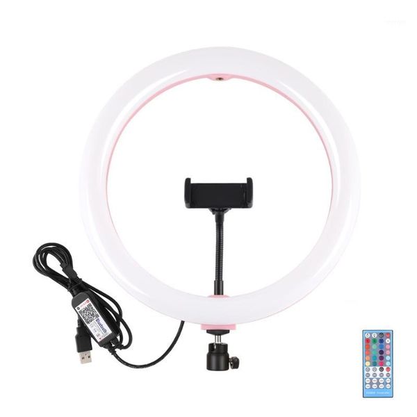 

flashes puluz pu458b pu458f 11.8 inch dimmable bluetooth app control remote led video ring light for youtube live stream1