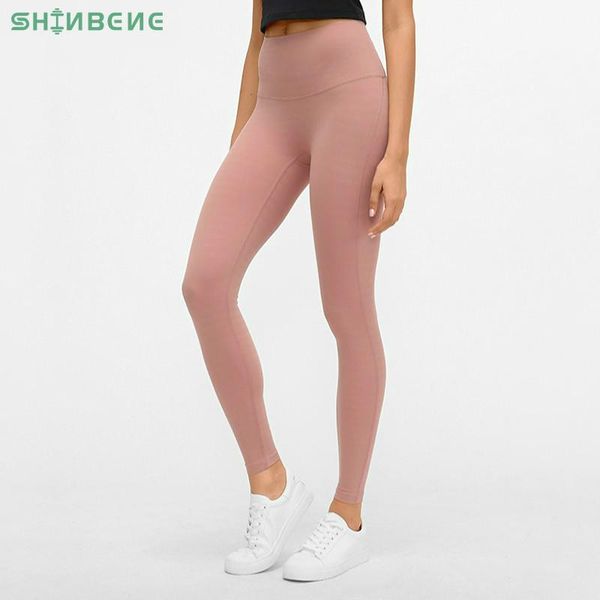 

shinbene jacquard striped naked-feel sport fitness leggings women high waist squatproof workout athletic gym tights yoga pants, White;red