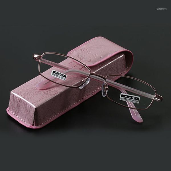 

fashion reading glasses women's ultra-light metal full frame reading glasses resin coated lens diopter 1.0-4.0 with case1, White;black