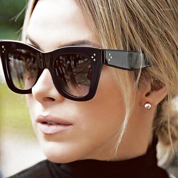 

winla fashion sunglasses women popular brand designer luxury sunglasses lady summer style sun glasses female rivet shades uv4001, White;black
