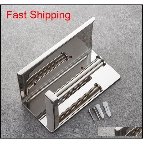 

new bathroom chromed toilet paper holder place things platform stainless steel mirror polishedwall qylxxk toys2010