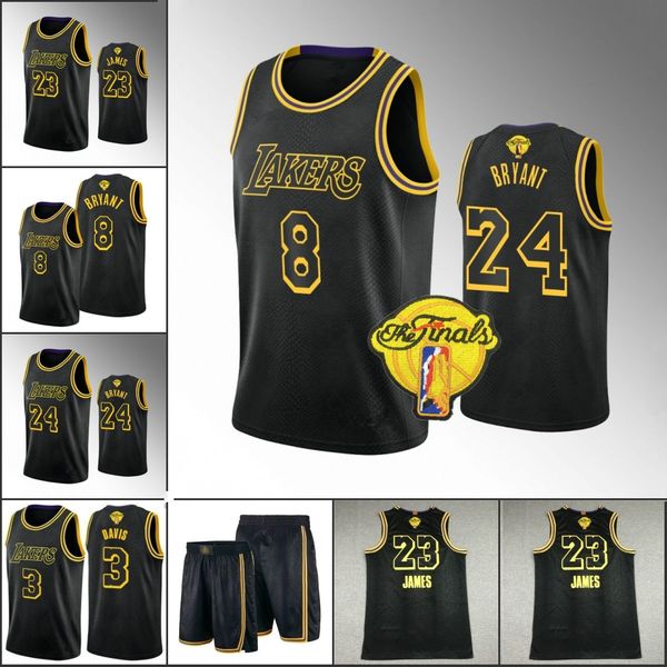 

los angeles lakers kobe bryant lebron james anthony davis men jersey, Black