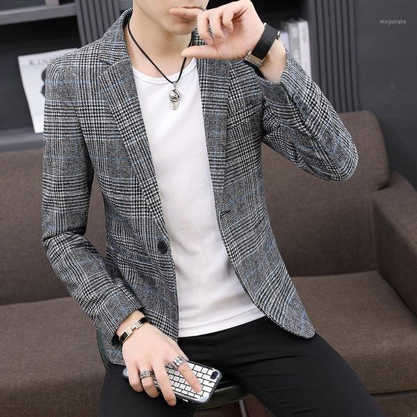 

new palid blazer mens slim fit blazer slim masculino business casual mens stylish spring autumn blazers h0221, White;black