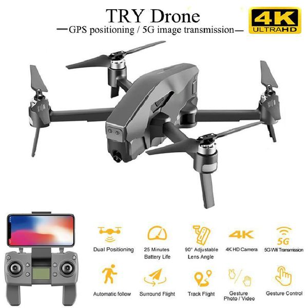 

professional gps foldable drone 4k aerial pgraphy remote control four-rotor aircraft brushless model super long battery life