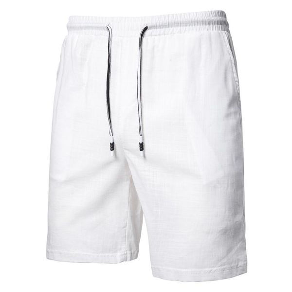 

summer new fashion men's casual pants shorts casual pants five-point solid color loose five-point, White;black
