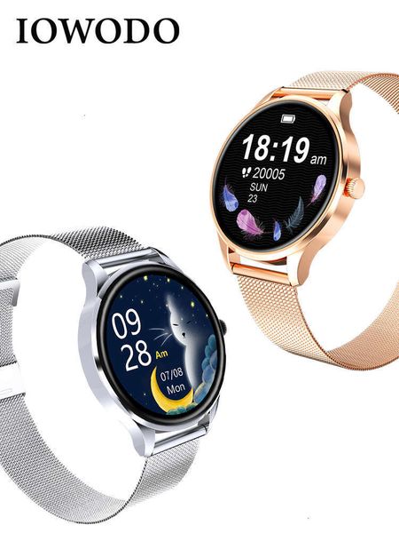 

2021 new fashion women's golden heart sleep monitor dual sport tracker smart watch wo