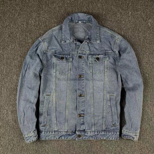 

factory sale] fall/winter american washed heavy thick trendy youth slim workwear denim jacket men