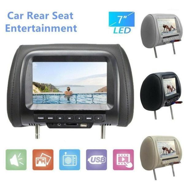 

7inch 800*480 hd car headrest headrest monitor dvd automotivo lcd display digital screen av input radio car pillow media play1