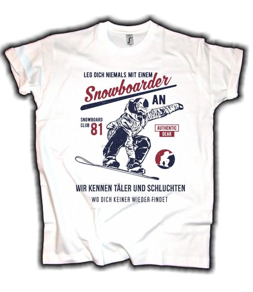 

2018 fashion snowboard t shirt leg dich nie mit einem snowboarder an fun skis biker tee shirt sport hooded sweatshirt hoodie
