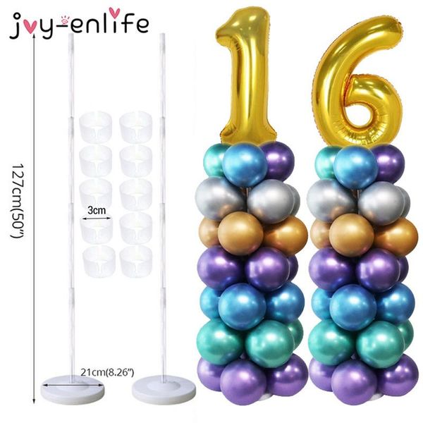 

joy-enlife 2set шар колонка стенд комплекты arch стенд с рамкой базы и шест для дня рождения венчания украшения supplies sqcbfu