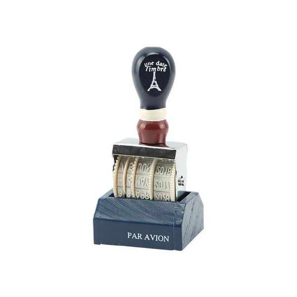 

popular in japan and south korea zakka creative retro wooden handle date roller stamp with base escolar school supplies bbyody lipper