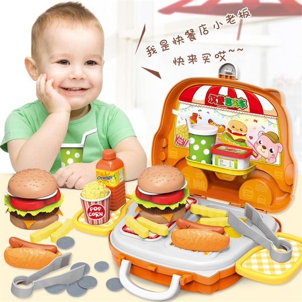 

plastic portable suitcase toys tool kitchen cosmetic medical juguetes boy girl educational pretend play toys for kid luggage box lj201009