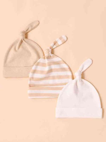 

3pcs baby solid hat she02, Yellow