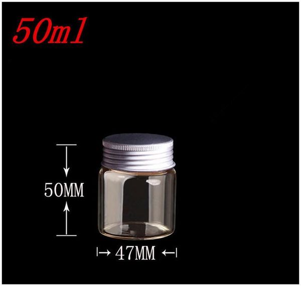 

50ml glass bottles screw aluminum cap sile ser empty jar glass sealed bottles gift liquid jars bottles 4 color c bbynuy