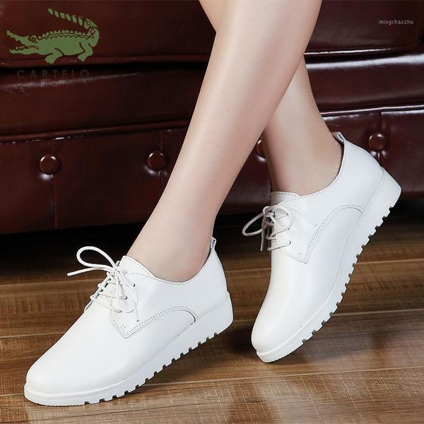 

cartelo women's shoes fashion women's wild comfortable daily casual white shoes wedge heel non-slip1, Black