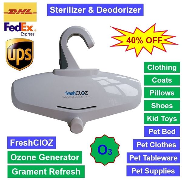 

freshcloz ozone generator wardrobe cabinet clothes garment disinfect deodorant sterilizer refresh shoes pillow toys and pet supplies