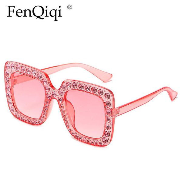 

sunglasses 2021 style european and american fashion trend four-frame diamond-studded ladies, White;black