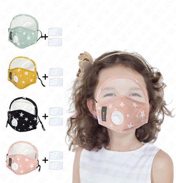 

breather valve face face kids masks full with shield cover mask cotton sunproof dustproof mouth cover with 2 filters bre