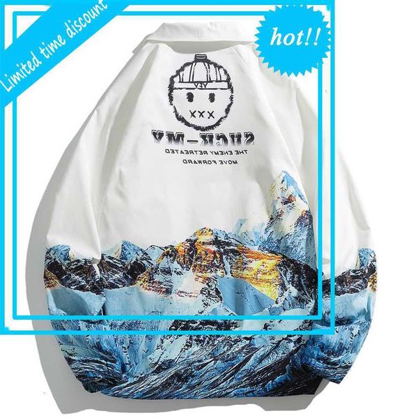 

hip hop 3d print cargo jackets men loose windbreaker streetwear button jacket outwear, Black;brown