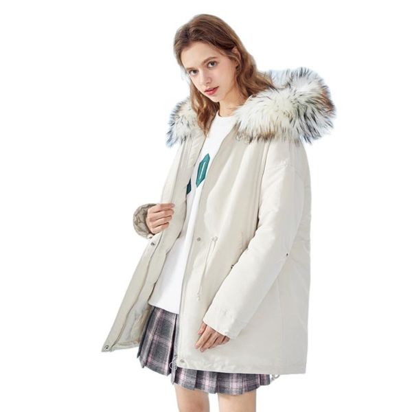 

semir хлопок одежды пальто женские молодого зима нового меховой воротник инструменты parker куртка хлопок женщины пальто свободно стеганый p, Black