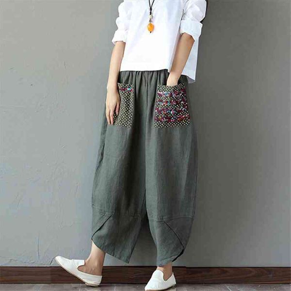 

sarouel pantalon femme harem pants boho vintage cotton linen wide leg pants women hippie trousers big size 2xl, Black;white
