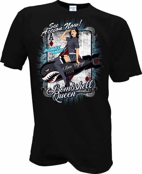 

new men's t shirt pin up girl bomb flieger flugzeug flug bombshell usa army design t-shirt sport hooded sweatshirt hoodie
