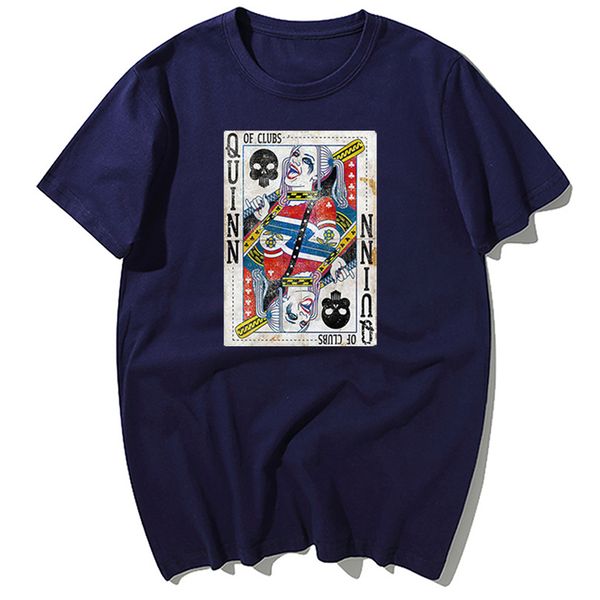 

funny harley quinn of clubs moive hip hop summer casual short sleeve harajuku streetwear sport hooded sweatshirt hoodie men t shirt