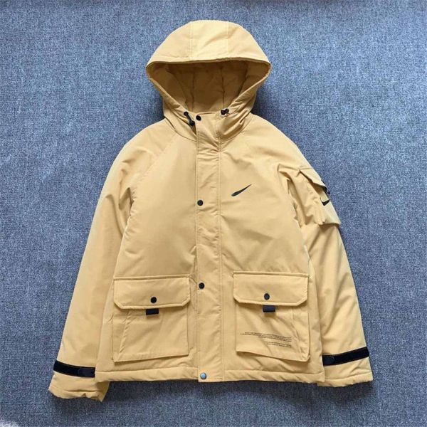 

just buy it mens down parkas active boys thick coat 2020 new fashion down coat casual style with pockets hooded winter clothes sale, Black