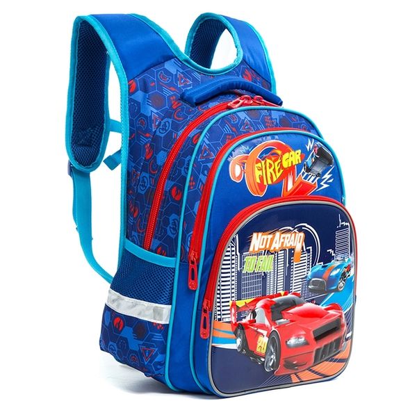 

new fashion orthopedic kids school bags for boys car backpack girls waterproof primary school backpacks children grade 1-3 y200107