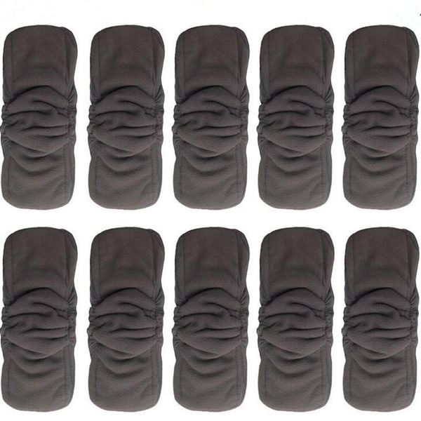 

10 pcs /lot 5 layers bamboo cotton cloth diapers inserts nappy changing mat baby diapers reusable diaper changing pad