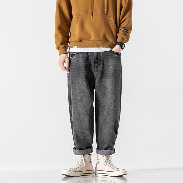 

reqky south men's dress up autumn 2020 new summer jeans brand 1ljuj fashion and campus literary style loose youth pants jeans, Blue