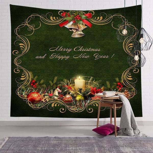 

christmas decoration tapestry home bedroom wall hanging cartoon santa claus print tablecloth yoga mat beach towel party backdrop owc2582